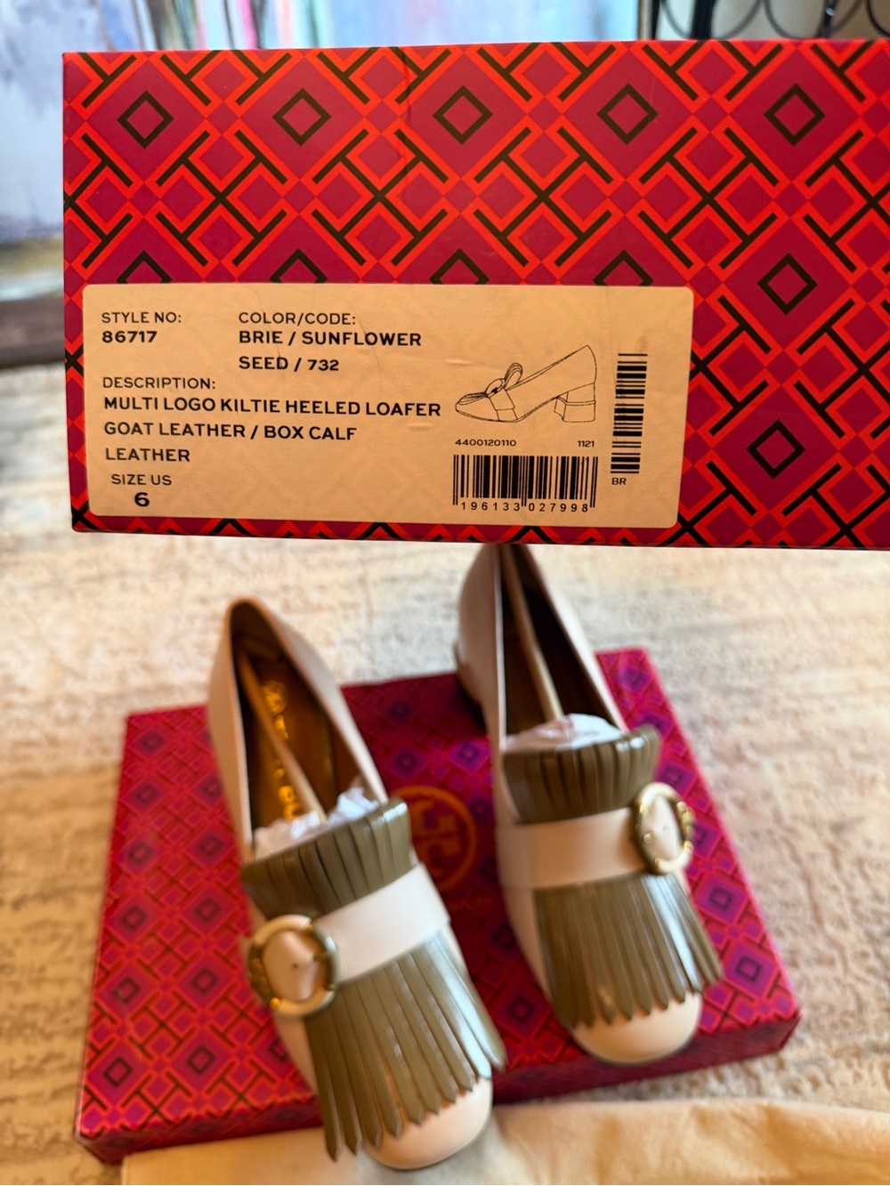 Tory Burch Multi Logo Block Heel Loafers - Picture 7 of 9